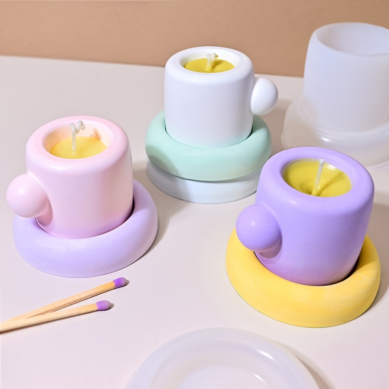 3D Mug With Coaster Silicone M - đánh giá và giá Candle Containers
