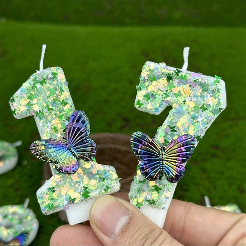 1Pc Green Sequins Number 0-9 B - đánh giá và giá Soy Wax